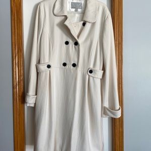 Cream coloured pea coat